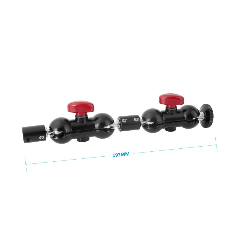 CAMVATE Dual Mini Ball Head Extension Arm with 1/4"-20 Male & Female Mounting Threads - 2138 - Image 2